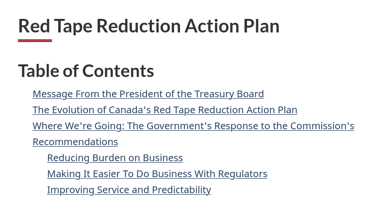 red tape reduction action plan